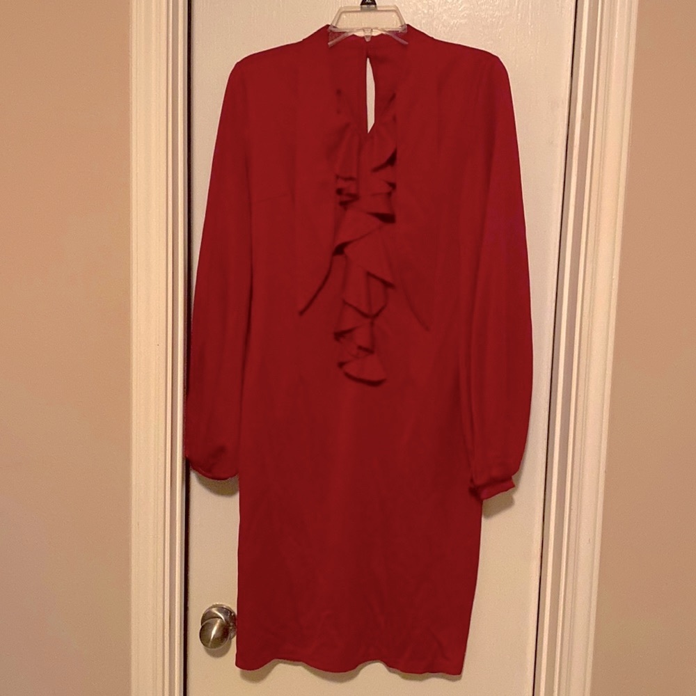 Red bodycon style dress, size L (fit women size 10/12)